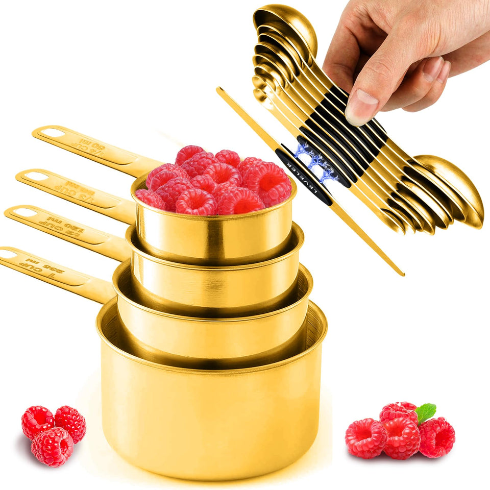 Sinnlicht gold measuring cups 1 cup for precise liquid and dry measurements.