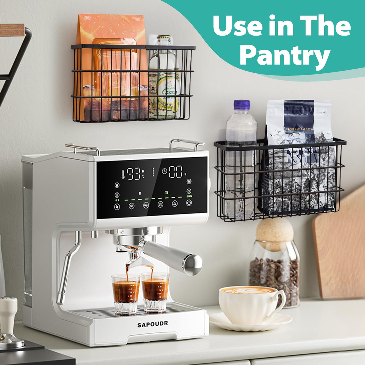 Sinnsally large basket dimensions provide roomy storage for lids and tools