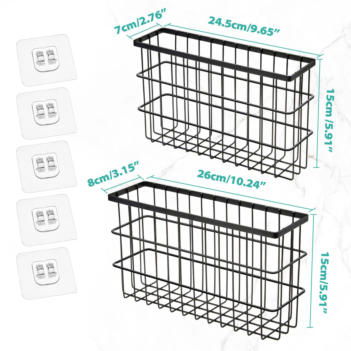 Sinnsally wall-mounted storage basket saves countertop space in kitchen