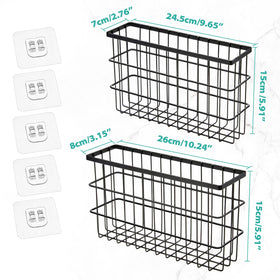 Sinnsally wall-mounted storage basket saves countertop space in kitchen