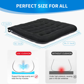 SINOSSO Excellent Support Office Chair Cushion side profile promoting breathability