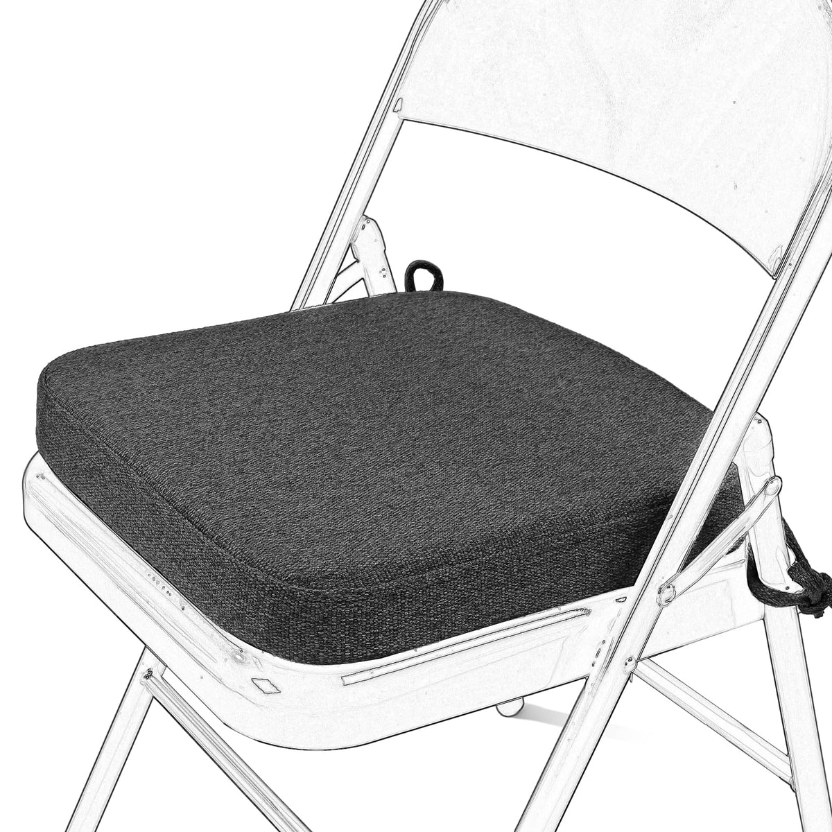 SINOSSO memory foam chair cushion with 2-inch thickness for plush seating.
