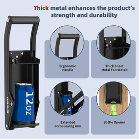 Sinotekk anti-slip handle ensures steady crushing action.