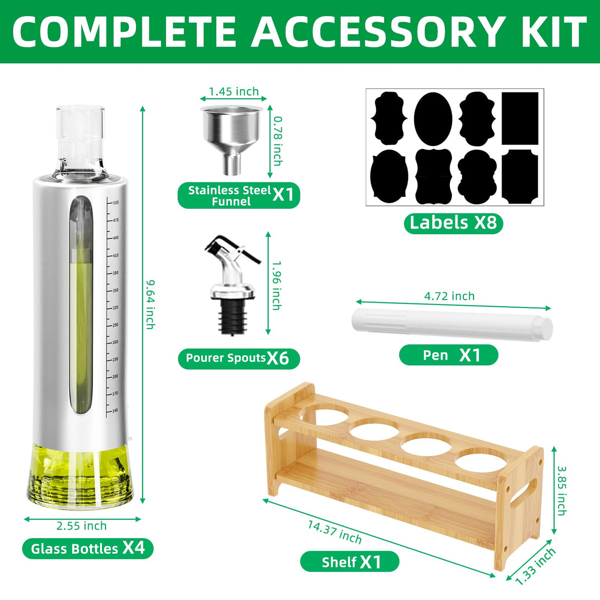 Sinyway kitchen shelf for oil dispenser keeps bottles neat and accessible.