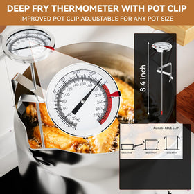 SINYWAY pro-grade cooking thermometer close-up with temperature scale