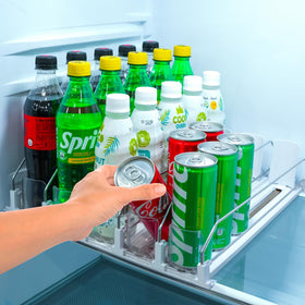 SipSort upgraded drink organizer front view, compact and sturdy for organized fridge storage.