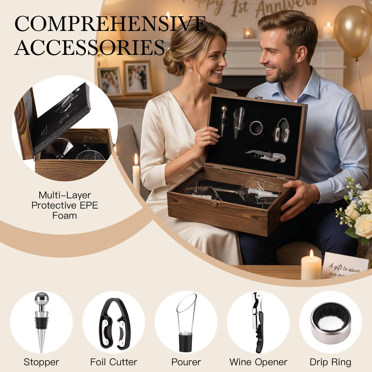 SIPBYSOP engraved-wedding-gift-box presents a premium keepsake box and safe storage.