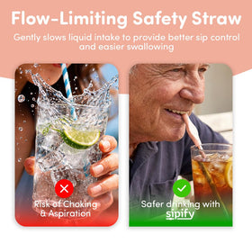 Sipify flow-limiting straw on the go enables discreet, safer sipping anywhere.