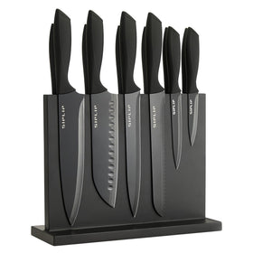SipLip 15-piece knife set with magnetic holder organized for easy access