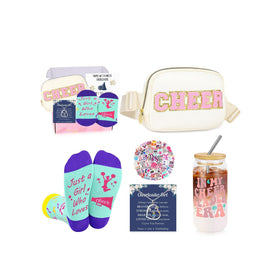 SiplyHaven 16oz cheerleader glass with slogans, ideal for daily hydration during practices.