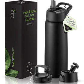SIPX 25 oz bottle front view highlights a sturdy design for everyday hydration.