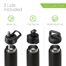 SIPX bottle handle lid adds convenient carrying for commute and hikes.