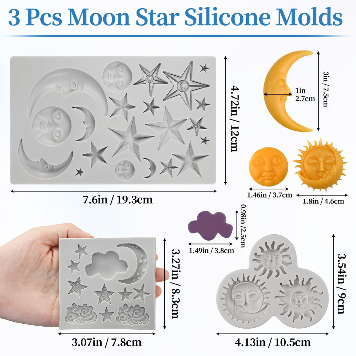 SIQINZONGWA sun face silicone mold enhances fondant with clean release.