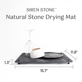 Siren Stone mat rapidly absorbs water for faster air drying.