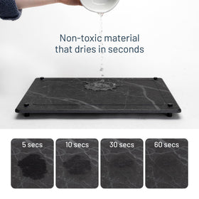 Siren Stone mat serves as plant saucer to protect surfaces.