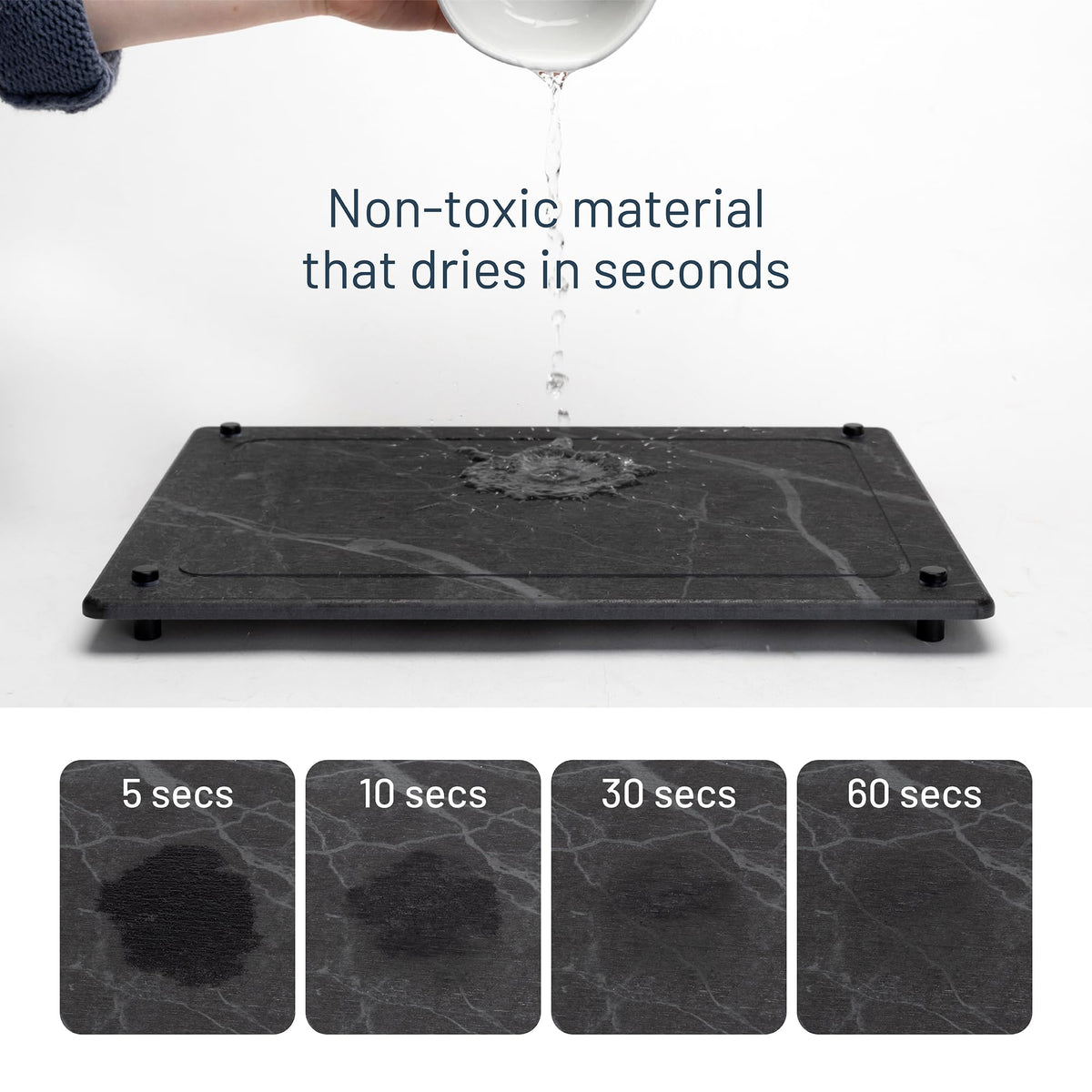 Siren Stone doubles as a heat-resistant trivet for hot cookware.