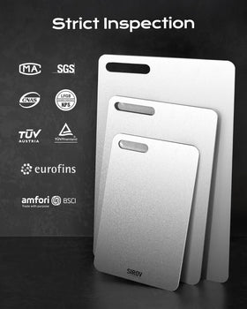 Sirov titanium cutting board with new packaging design, compact protection