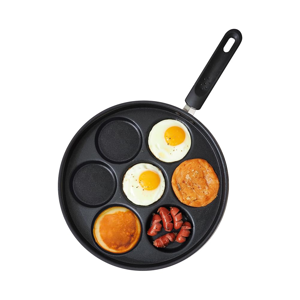 Sisem 7-Cup Eggpan top view showing seven sections for quick, organized breakfasts.
