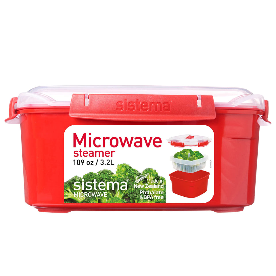 Sistema Heat & Eat steamer basket removable para facilitar levantar la comida cocida