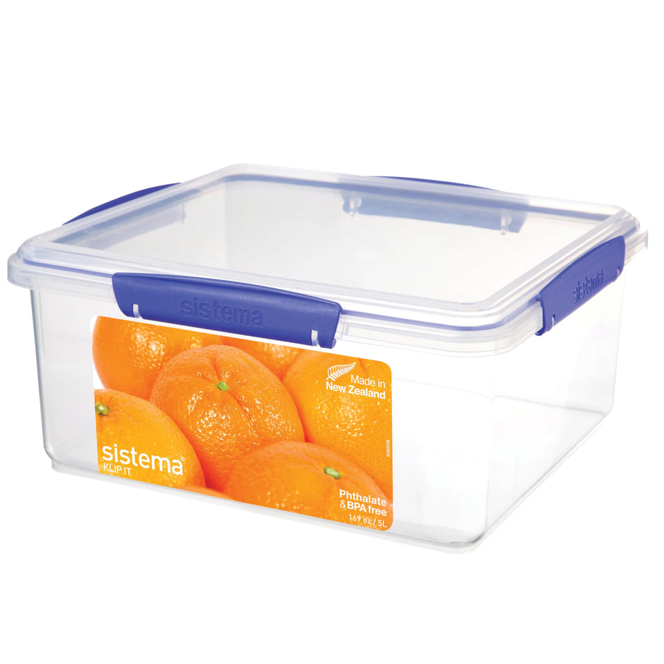 Sistema KLIP IT Large 5L container front view for organized storage.