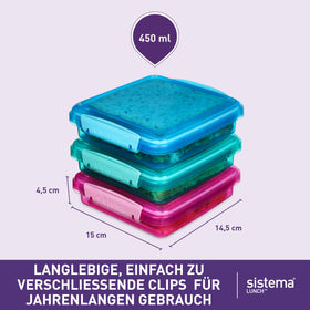 Sistema lid with easy-locking clips and flexible seal