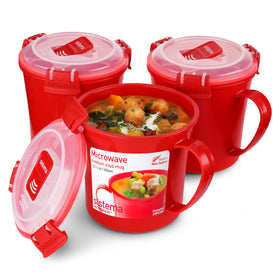 Sistema microwave soup mug 656ml for easy reheating and serving soup