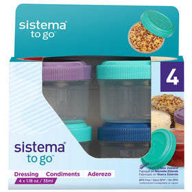 Sistema portable lunch setup showing dressing on the side for freshness