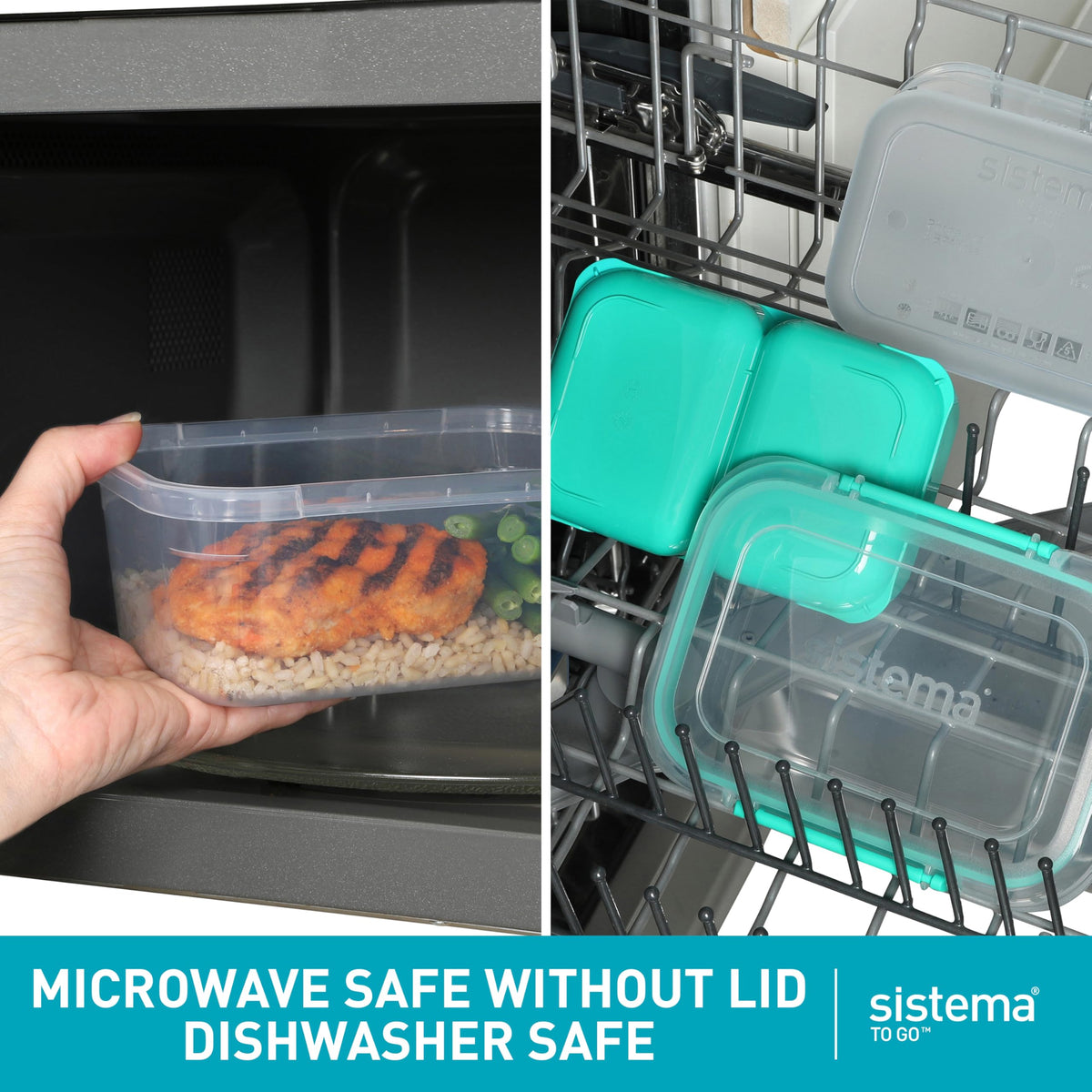 Sistema TO GO Stax microwave-safe without lid for quick heating