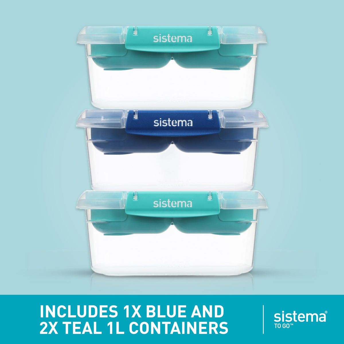 Sistema TO GO Stax stacked compartments keep foods organized