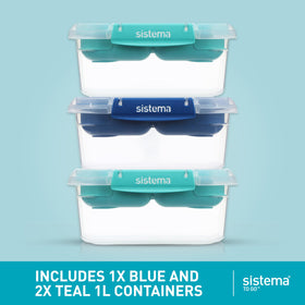 Sistema TO GO Stax stacked compartments keep foods organized