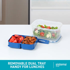 Sistema TO GO Stax removable split trays for easy portioning