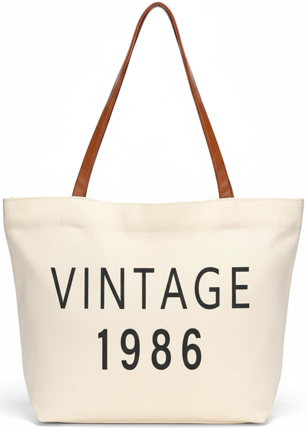 Siteshy vintage 1986 canvas tote bag for everyday shopping and style