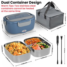Sitlais dishwasher-safe stainless steel containers for easy cleaning after meals.