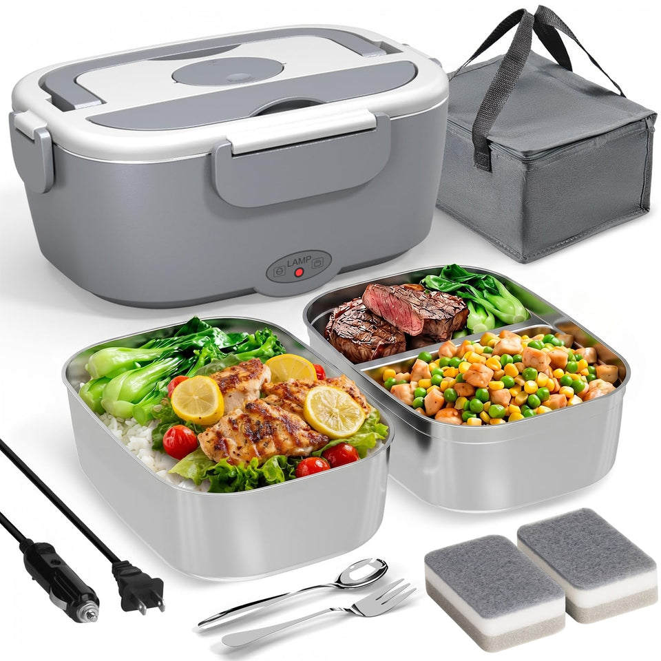 Sitlais heated lunch box with 80W heating for quick hot meals on the go.
