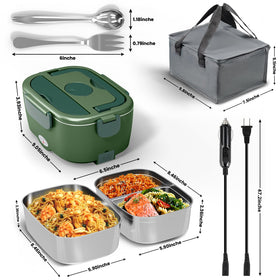 Sitlais heated lunch box ready for daily use with dual containers.