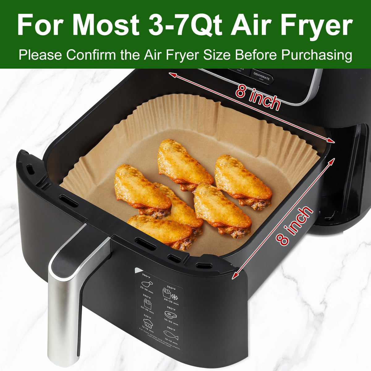 SIUDANGKA liner helps keep the air fryer basket clean after cooking