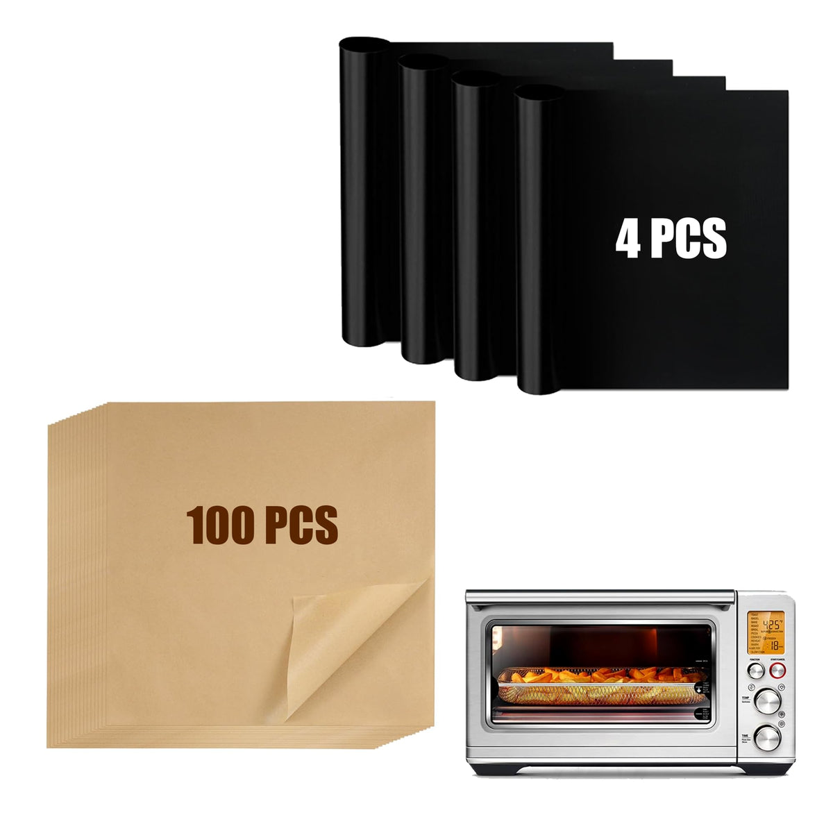 SIUDANGKA Breville BOV900BSS liners packaging shows items for quick setup