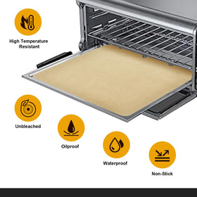 SIUDANGKA parchment squares compatible with Cuisinart ovens for versatile cooking.