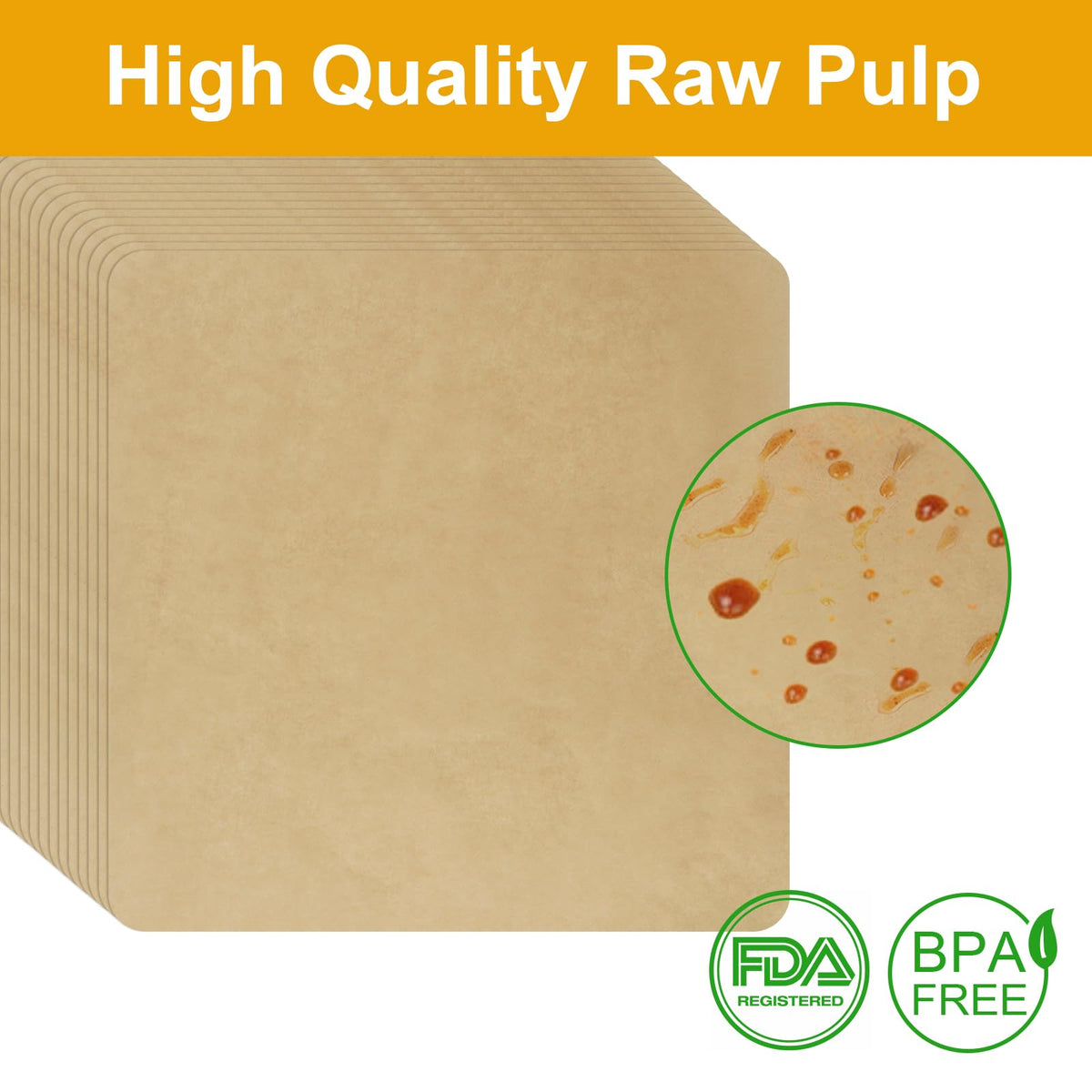 SIUDANGKA parchment paper resists heat up to 428°F for high-temp air frying.