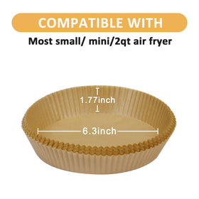 SIUDANGKA liners unrolled showcasing round bowl design for fitting mini fryers