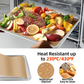 SIUDANGKA teflon mats reusable, non stick for easy cleanup in Breville oven