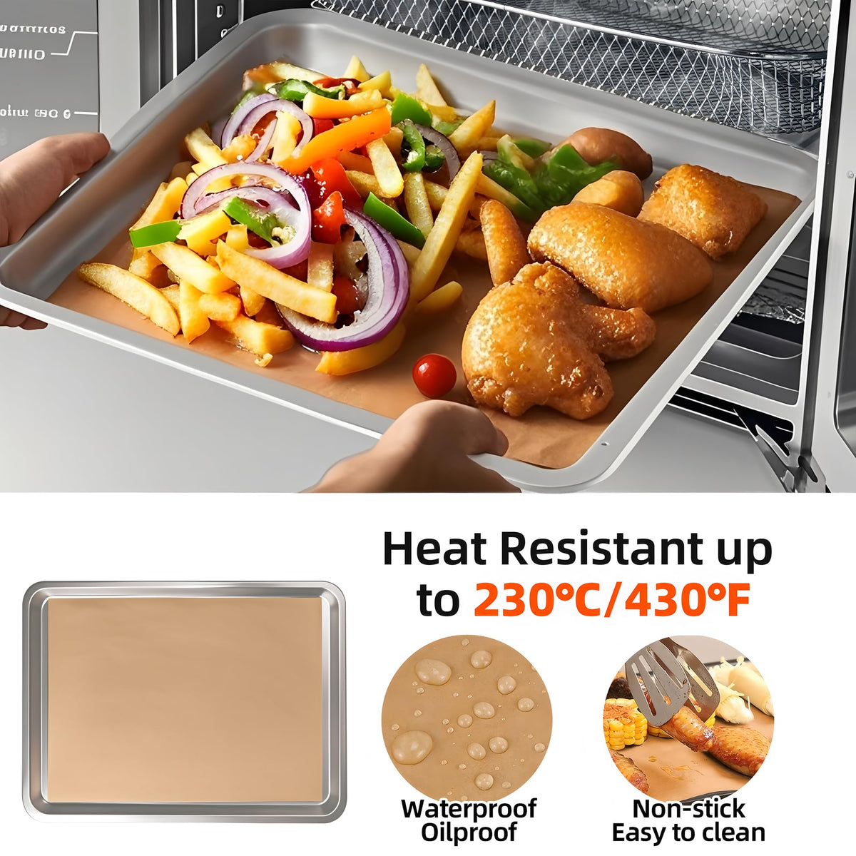 SIUDANGKA unbleached parchment liners with non-stick surface for clean baking.