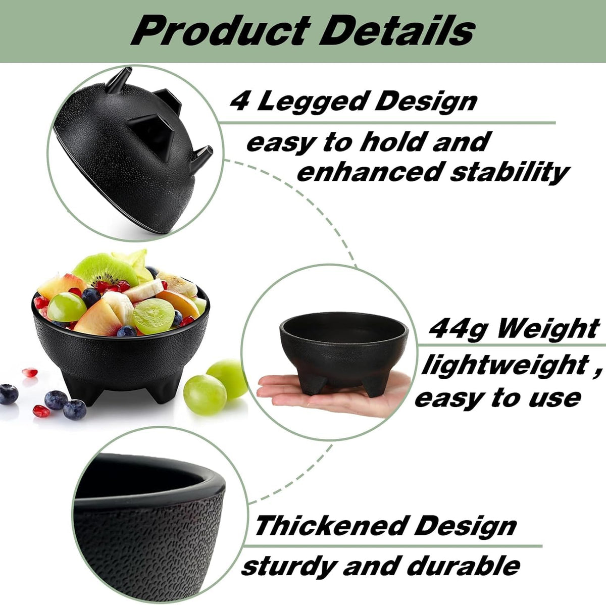 SIUYUWK black serving bowls look elegant for family dinners.