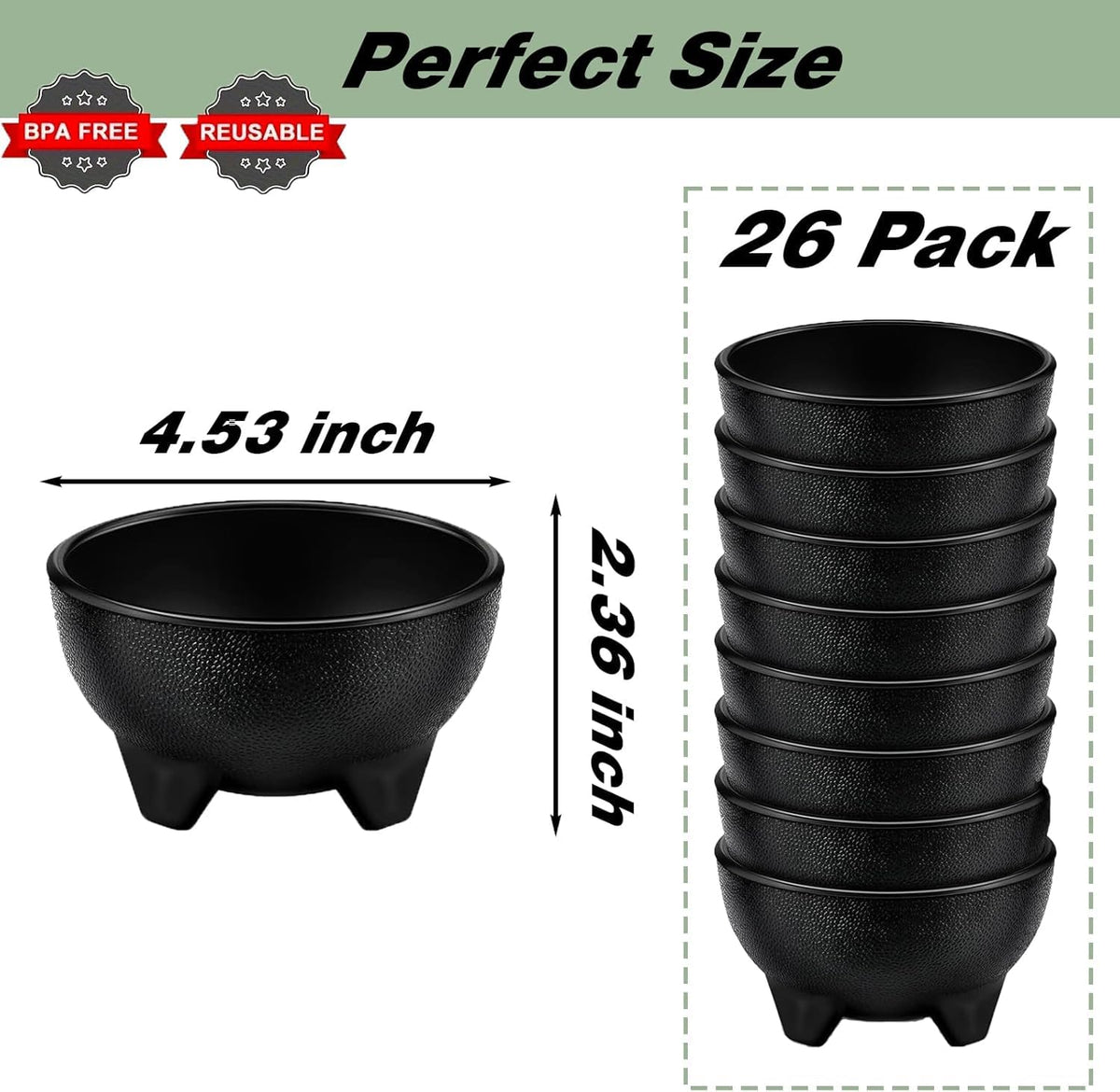 SIUYUWK four-legged design bowls provide stable service at the table.
