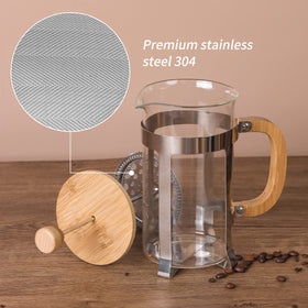 Sivaphe coffee and tea press pot ready to brew in kitchen