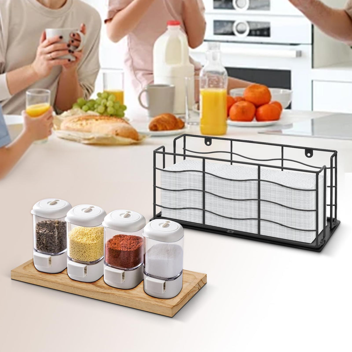 Siyzda wall-mounted setup for saving counter space