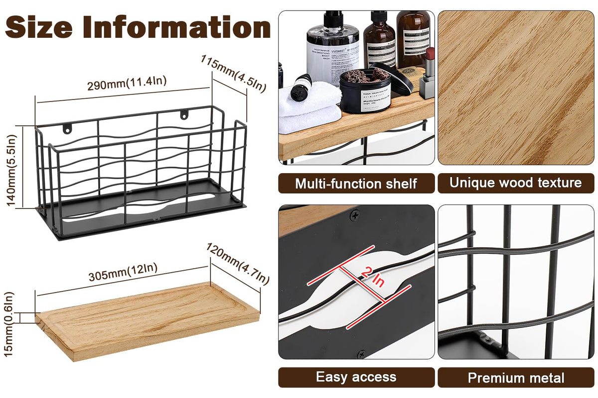 Siyzda wood lid closed, compact and tidy appearance