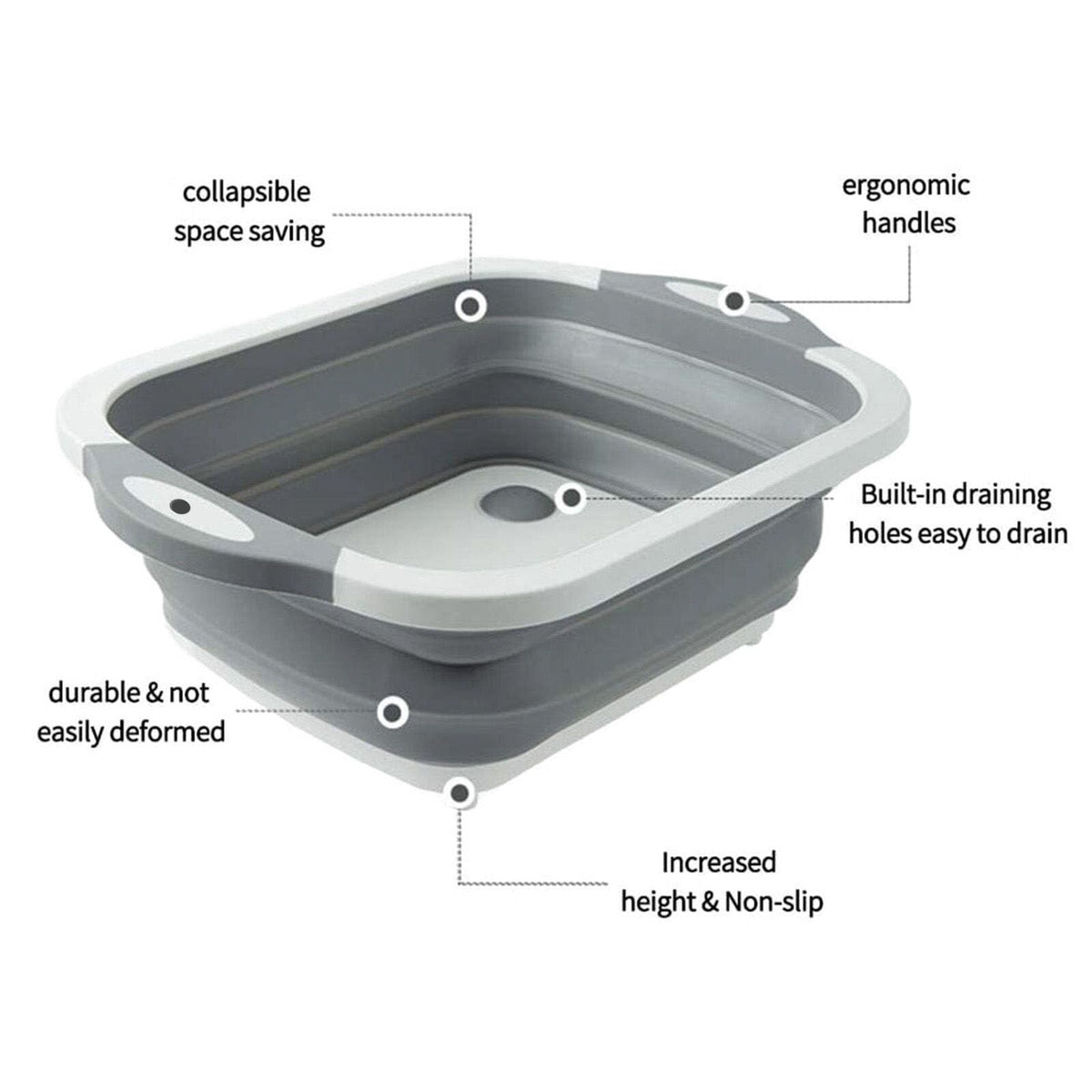 SJCCKJ portable cutting board doubles as a wash basket for efficient on-the-go prep