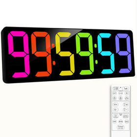SJJSKY 17.2-inch large digital timer wall clock with remote control for easy adjustments.