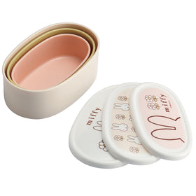 Skater Miffy lunch containers, reusable and easy to clean for meal prep.